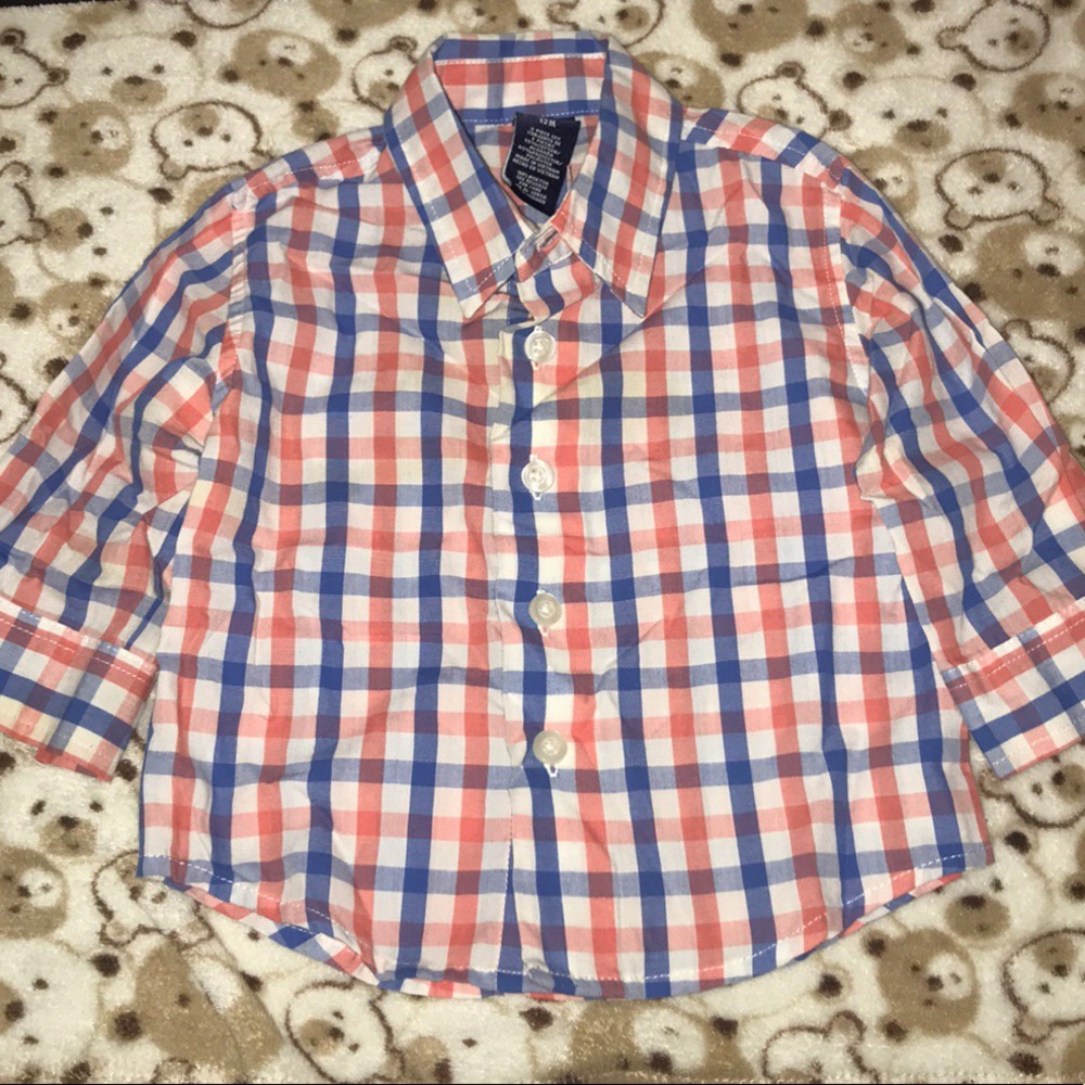 🌸Plaid Boy Button Down